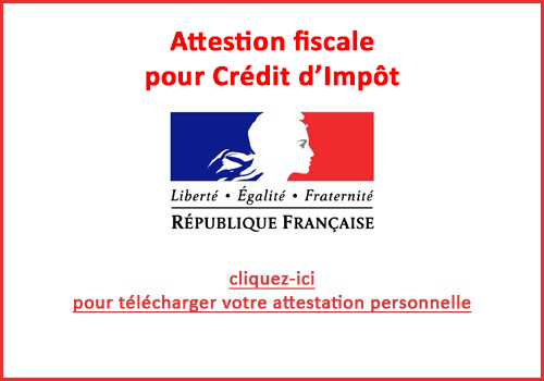 Lien vers attestation fiscale pour crédit d'impôt